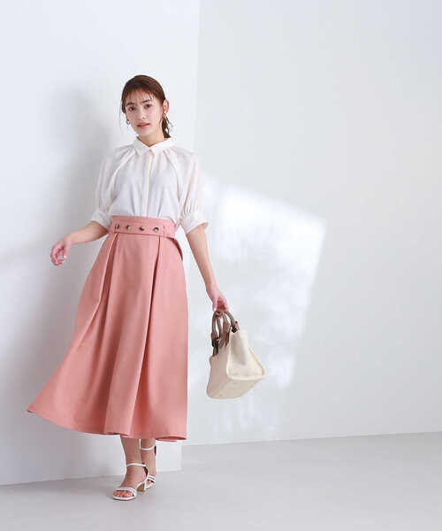 NATURAL BEAUTY BASIC(ナチュラルビューティーベーシック)の「◇シャツカラーボリュームスリーブブラウス(シャツ/ブラウス・レディース・ブラック/オフホワイト/ピンク・SMALL/MEDIUM)」の12枚目の写真