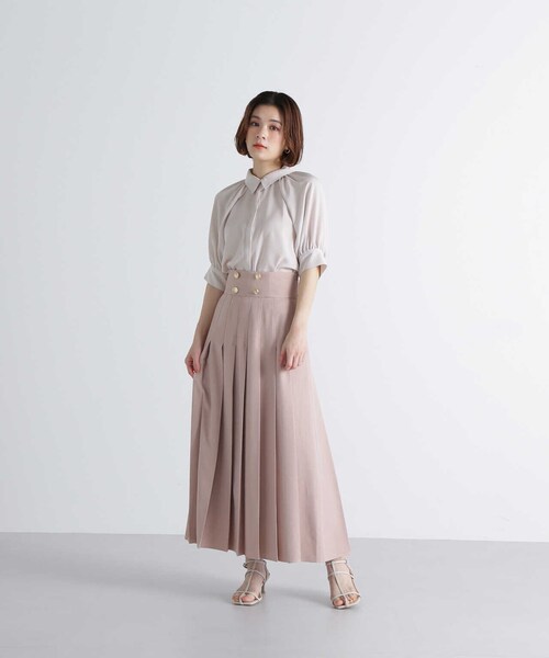 NATURAL BEAUTY BASIC(ナチュラルビューティーベーシック)の「◇シャツカラーボリュームスリーブブラウス(シャツ/ブラウス・レディース・ブラック/オフホワイト/ピンク・SMALL/MEDIUM)」の21枚目の写真