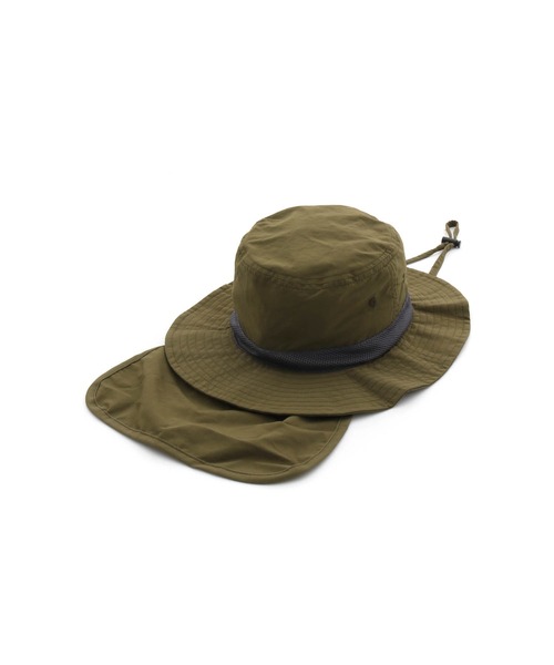 MAKE YOUR DAY（メイクユアデイ）の「日よけ付きナイロンハット（ハット・キッズ・カーキ/ラベンダー/ブルー・52/54/50/56）」の5枚目の写真