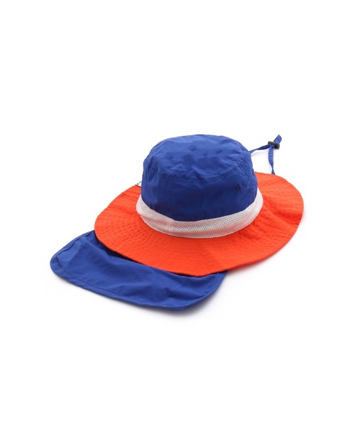MAKE YOUR DAY（メイクユアデイ）の「日よけ付きナイロンハット（ハット・キッズ・カーキ/ラベンダー/ブルー・52/54/50/56）」の7枚目の写真