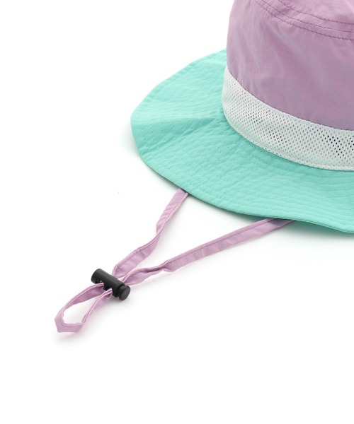 MAKE YOUR DAY（メイクユアデイ）の「日よけ付きナイロンハット（ハット・キッズ・カーキ/ラベンダー/ブルー・52/54/50/56）」の9枚目の写真