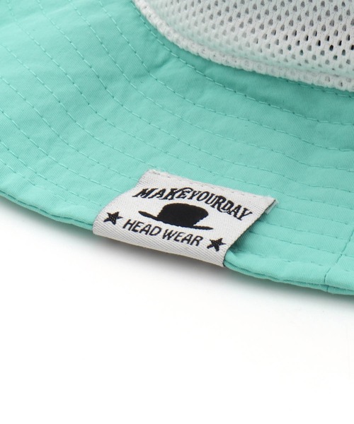 MAKE YOUR DAY（メイクユアデイ）の「日よけ付きナイロンハット（ハット・キッズ・カーキ/ラベンダー/ブルー・52/54/50/56）」の12枚目の写真