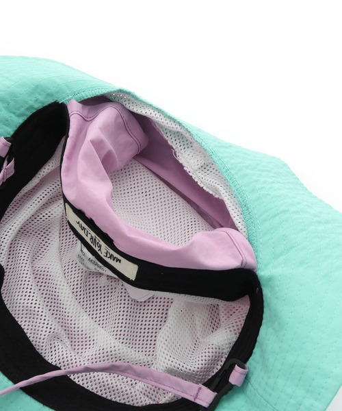 MAKE YOUR DAY（メイクユアデイ）の「日よけ付きナイロンハット（ハット・キッズ・カーキ/ラベンダー/ブルー・52/54/50/56）」の15枚目の写真