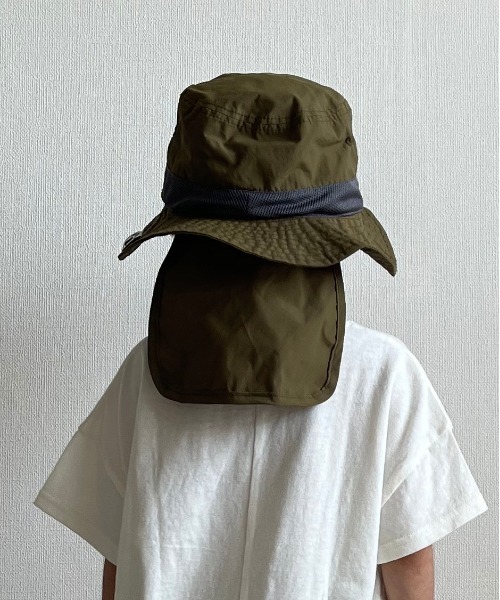 MAKE YOUR DAY（メイクユアデイ）の「日よけ付きナイロンハット（ハット・キッズ・カーキ/ラベンダー/ブルー・52/54/50/56）」の20枚目の写真