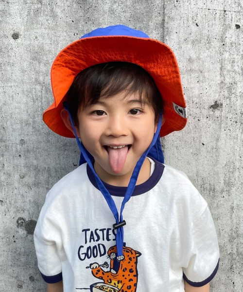 MAKE YOUR DAY（メイクユアデイ）の「日よけ付きナイロンハット（ハット・キッズ・カーキ/ラベンダー/ブルー・52/54/50/56）」の22枚目の写真