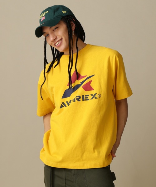 AVIREX(アヴィレックス)の「SHORT SLEEVE T-SHIRT A-STAR / 半袖 Tシャツ Aスター / AVIREX / アヴィレックス(Tシャツ/カットソー・メンズ・ブラック/ホワイト/ライトグレー/イエロー・MEDIUM/LARGE/X-LARGE/XX-LARGE)」の4枚目の写真