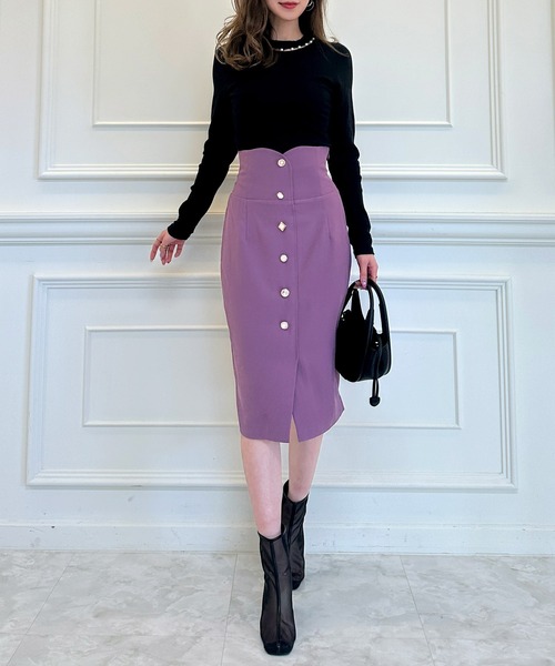 ROYAL PARTY（ロイヤルパーティー）の「マルチボタンタイトスカート