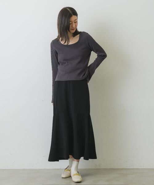 RETRO GIRL(レトロガール)の「スリット袖ボタンテレコTee(Tシャツ/カットソー・レディース・ブルー系その他3/オフホワイト/チャコールグレー/オレンジ・FREE)」の16枚目の写真