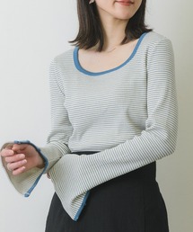 スリット袖ボタンテレコTee