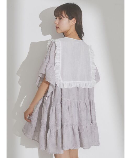 merry jenny（メリージェニー）の「スクエアシアーカラー（付け襟・レディース・ブラック/オフホワイト・FREE）」の5枚目の写真