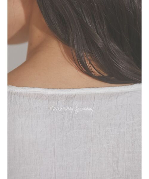 merry jenny（メリージェニー）の「スクエアシアーカラー（付け襟・レディース・ブラック/オフホワイト・FREE）」の6枚目の写真