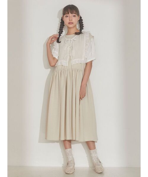 merry jenny（メリージェニー）の「スクエアシアーカラー（付け襟・レディース・ブラック/オフホワイト・FREE）」の15枚目の写真