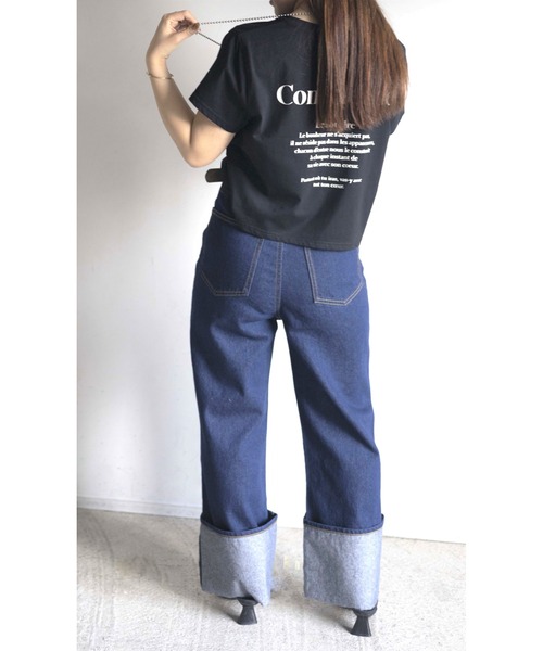 hanakumiさま専用MHLナチュラルデニムパンツ （ロールアップ