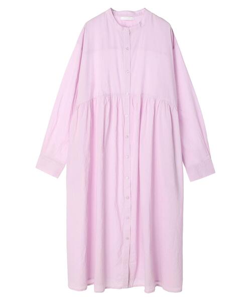 Green　Parks（グリーンパークス）の「ボリュームギャザーシャツワンピース（シャツワンピース・レディース・ラベンダー/チャコールグレー/ホワイト系その他2・FREE）」の16枚目の写真