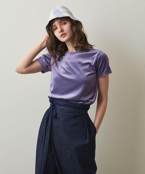 Steven Alan(スティーブンアラン)の「<Steven Alan>VELOUR PULLOVER/Tシャツ(Tシャツ/カットソー・レディース・ベージュ/ライム/ライラック・FREE)」の3枚目の写真