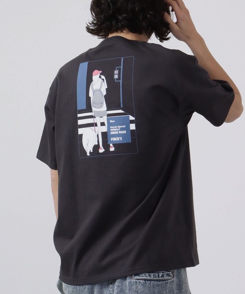 FUNALIVE(ファンアライブ)の「FINCK'S イラスト柄 オーバーサイズ半袖Tシャツ(Tシャツ/カットソー・メンズ・ホワイト系その他3/グリーン/ホワイト系その他/グレー系その他2/グレー系その他3/ラベンダー/サンドベージュ/グレー系その他/チャコールグレー/オフホワイト/ホワイト系その他2/サックスブルー・XL/L/M)」の1枚目の写真
