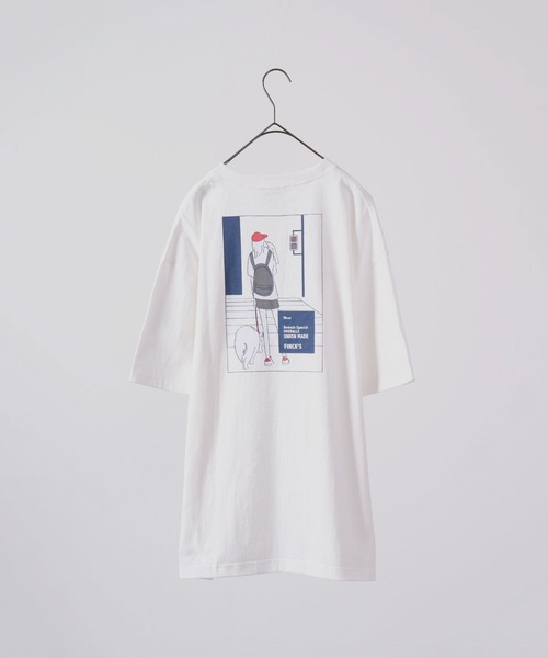 FUNALIVE(ファンアライブ)の「FINCK'S イラスト柄 オーバーサイズ半袖Tシャツ(Tシャツ/カットソー・メンズ・ホワイト系その他3/グリーン/ホワイト系その他/グレー系その他2/グレー系その他3/ラベンダー/サンドベージュ/グレー系その他/チャコールグレー/オフホワイト/ホワイト系その他2/サックスブルー・XL/L/M)」の14枚目の写真