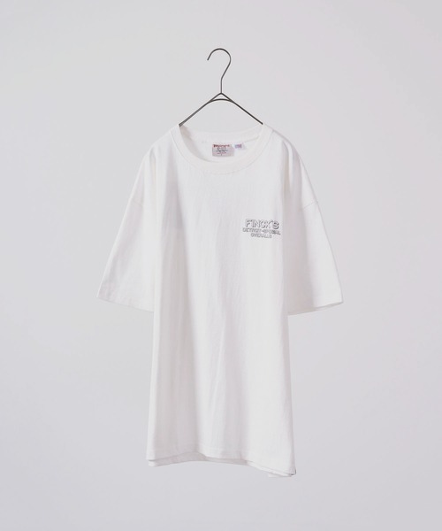 FUNALIVE(ファンアライブ)の「FINCK'S イラスト柄 オーバーサイズ半袖Tシャツ(Tシャツ/カットソー・メンズ・ホワイト系その他3/グリーン/ホワイト系その他/グレー系その他2/グレー系その他3/ラベンダー/サンドベージュ/グレー系その他/チャコールグレー/オフホワイト/ホワイト系その他2/サックスブルー・XL/L/M)」の17枚目の写真