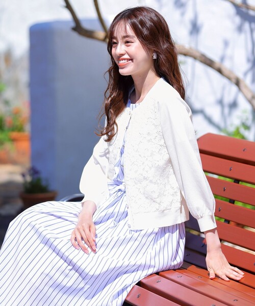 Tiaclasse（ティアクラッセ）の「【洗える】7分袖前身レース