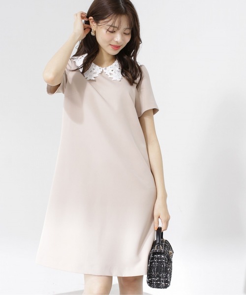 PROPORTION BODY DRESSING(プロポーションボディドレッシング)の「レースカラー取外しワンピース / 1213240502(ワンピース・レディース・ブラック/ベージュ・MEDIUM/SMALL)」の4枚目の写真