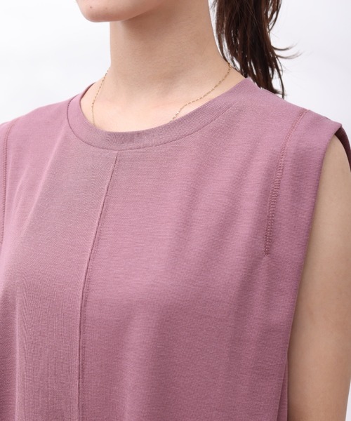 Chez toi（シェトワ）の「ショルダータックカットワンピース（ワンピース・レディース・カーキ/ブラック/ピンク/グレイッシュベージュ・FREE）」の10枚目の写真