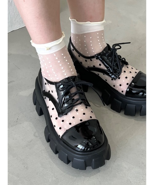 JUMELLE（ジュメロ）の「JMドットレースアップシューズ（ローファー・レディース・ブラック・23.5cm/24.5cm/23.0cm/24.0cm）」の21枚目の写真