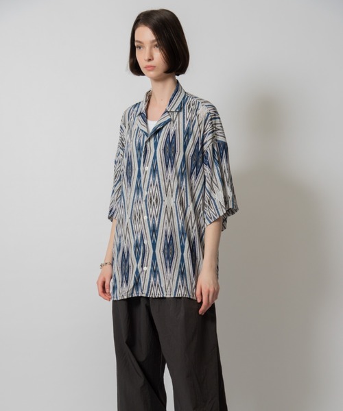 D.TT.K（ディティーティーケー）の「【ユニセックス】RETRO OVERSIZED SHIRTS レトロ柄 オーバーサイズ シルエット シャツ（シャツ/ブラウス・メンズ・ネイビー/チャコールグレー・FREE）」の14枚目の写真
