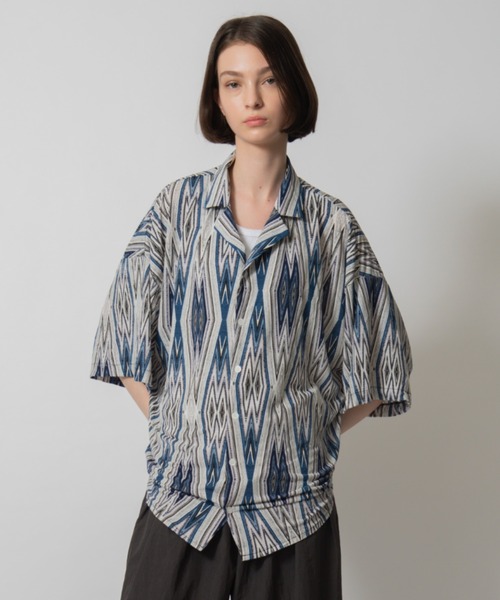D.TT.K（ディティーティーケー）の「【ユニセックス】RETRO OVERSIZED SHIRTS レトロ柄 オーバーサイズ シルエット シャツ（シャツ/ブラウス・メンズ・ネイビー/チャコールグレー・FREE）」の17枚目の写真