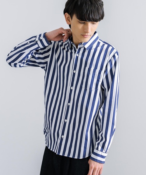 Rocky Monroe(ロッキーモンロー)の「日本製 ナノファイン加工 ブロードレギュラーカラー 長袖シャツ(シャツ/ブラウス・メンズ・ベージュ/ブラック/ホワイト/カーキ/サックスブルー/ネイビー/ワイン/ブラック系その他/ライトピンク/ブラック系その他2/ネイビー系/ネイビー系1・LL/M/L)」の9枚目の写真