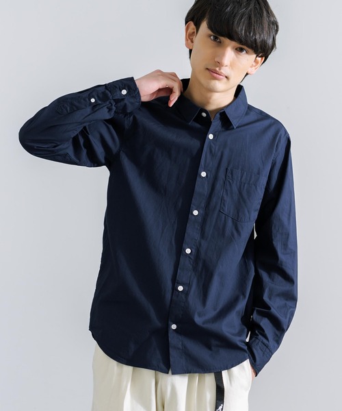 Rocky Monroe(ロッキーモンロー)の「日本製 ナノファイン加工 ブロードレギュラーカラー 長袖シャツ(シャツ/ブラウス・メンズ・ベージュ/ブラック/ホワイト/カーキ/サックスブルー/ネイビー/ワイン/ブラック系その他/ライトピンク/ブラック系その他2/ネイビー系/ネイビー系1・LL/M/L)」の7枚目の写真