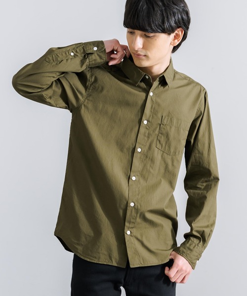 Rocky Monroe(ロッキーモンロー)の「日本製 ナノファイン加工 ブロードレギュラーカラー 長袖シャツ(シャツ/ブラウス・メンズ・ベージュ/ブラック/ホワイト/カーキ/サックスブルー/ネイビー/ワイン/ブラック系その他/ライトピンク/ブラック系その他2/ネイビー系/ネイビー系1・LL/M/L)」の6枚目の写真