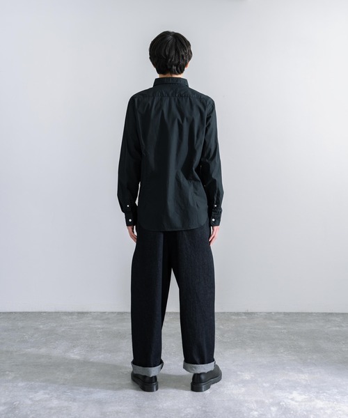 Rocky Monroe(ロッキーモンロー)の「日本製 ナノファイン加工 ブロードレギュラーカラー 長袖シャツ(シャツ/ブラウス・メンズ・ベージュ/ブラック/ホワイト/カーキ/サックスブルー/ネイビー/ワイン/ブラック系その他/ライトピンク/ブラック系その他2/ネイビー系/ネイビー系1・LL/M/L)」の22枚目の写真