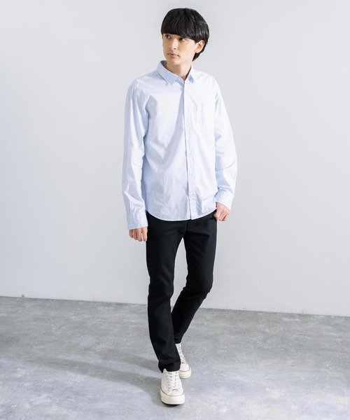 Rocky Monroe(ロッキーモンロー)の「日本製 ナノファイン加工 ブロードレギュラーカラー 長袖シャツ(シャツ/ブラウス・メンズ・ベージュ/ブラック/ホワイト/カーキ/サックスブルー/ネイビー/ワイン/ブラック系その他/ライトピンク/ブラック系その他2/ネイビー系/ネイビー系1・LL/M/L)」の17枚目の写真