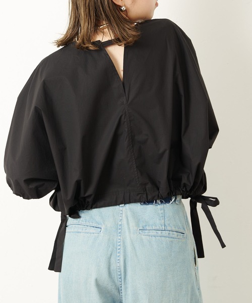 Omekashi(オメカシ)の「バルーンショートシャツ(シャツ/ブラウス・レディース・オフホワイト/ブラック/ベージュ・FREE)」の9枚目の写真