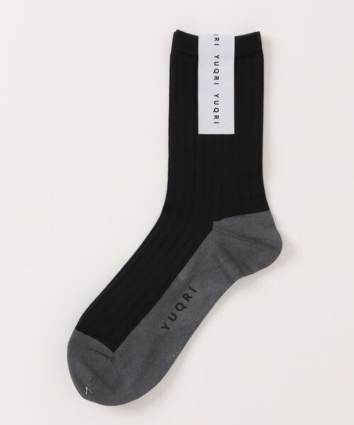 YUQRI（ユクリ）の「【YUQRI】attach broad rib（ソックス/靴下・メンズ・ホワイト/ライトグレー/ベージュ/パープル/ブラウン/オレンジ/ダークグレー/ベージュ系2/ブラック系その他2/ネイビー系2/ブラック系2・S/M）」の3枚目の写真