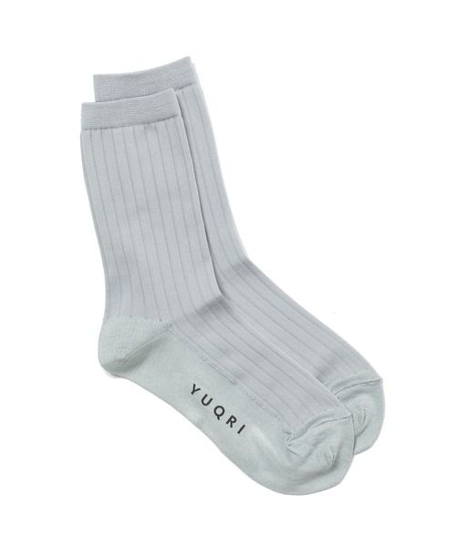 YUQRI（ユクリ）の「【YUQRI】attach broad rib（ソックス/靴下・メンズ・ホワイト/ライトグレー/ベージュ/パープル/ブラウン/オレンジ/ダークグレー/ベージュ系2/ブラック系その他2/ネイビー系2/ブラック系2・S/M）」の4枚目の写真