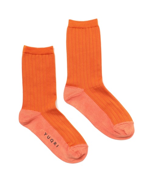 YUQRI（ユクリ）の「【YUQRI】attach broad rib（ソックス/靴下・メンズ・ホワイト/ライトグレー/ベージュ/パープル/ブラウン/オレンジ/ダークグレー/ベージュ系2/ブラック系その他2/ネイビー系2/ブラック系2・S/M）」の15枚目の写真