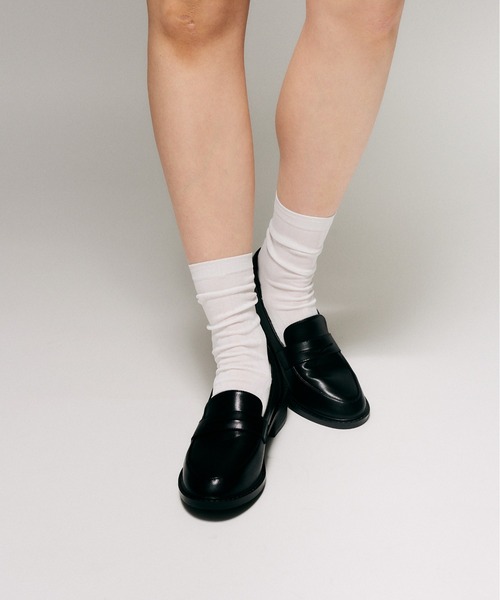 YUQRI（ユクリ）の「【YUQRI】attach broad rib（ソックス/靴下・メンズ・ホワイト/ライトグレー/ベージュ/パープル/ブラウン/オレンジ/ダークグレー/ベージュ系2/ブラック系その他2/ネイビー系2/ブラック系2・S/M）」の17枚目の写真