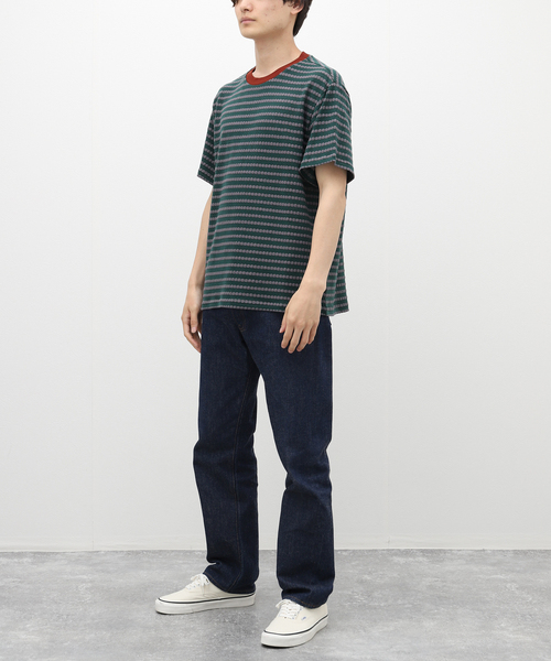 BRAIN DEAD/ブレインデッド】Raised Dot Striped T-shirt：T