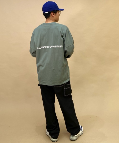RVCA（ルーカ）の「RVCA/ルーカ ロゴロンT オーバーサイズ ドロップショルダー BD042-064（Tシャツ/カットソー・メンズ・カーキ/ブラック×ブラック/ホワイト×ブラック・M/S/L）」の19枚目の写真