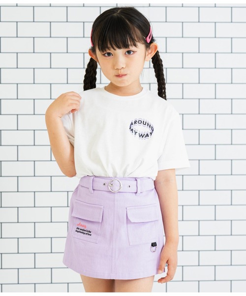 ANAP kids(アナップキッズ)の「バックプリントビッグTシャツ【親子お揃い】(Tシャツ/カットソー・キッズ・ホワイト/ライトグレー/スミクロ・110cm/100cm/120cm/130cm)」の12枚目の写真