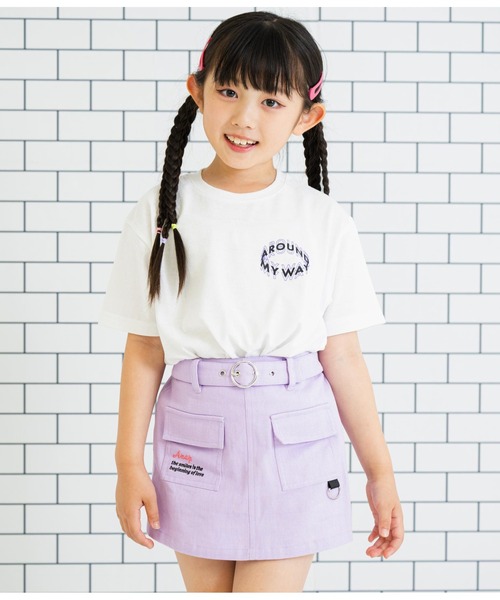 ANAP kids(アナップキッズ)の「バックプリントビッグTシャツ【親子お揃い】(Tシャツ/カットソー・キッズ・ホワイト/ライトグレー/スミクロ・110cm/100cm/120cm/130cm)」の13枚目の写真