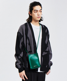 ABAHOUSE GRAY（アバハウスグレイ）の「【AH ABAHOUSE】エコレザー スクエア ミニショルダー バッグ / ポシェット（ショルダーバッグ）」