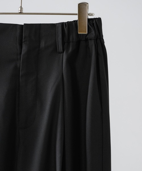 ADAMASTE（アダマスト）の「ワンタックワイドテーパードスラックス【セットアップ対応】【低身長向け】（スラックス・メンズ・ブラック・LARGE/MEDIUM/SMALL）」の13枚目の写真