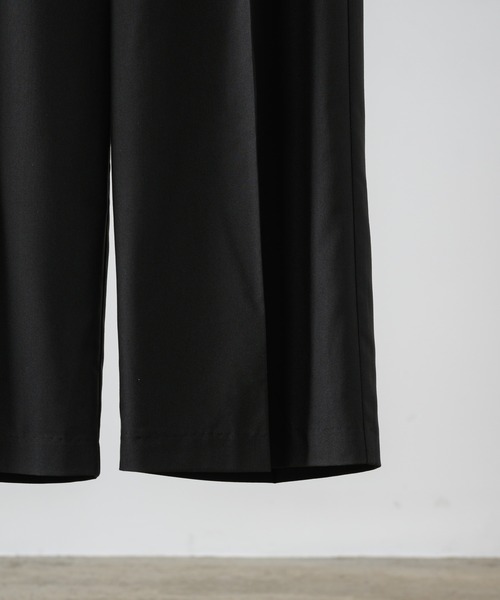 ADAMASTE（アダマスト）の「ワンタックワイドテーパードスラックス【セットアップ対応】【低身長向け】（スラックス・メンズ・ブラック・LARGE/MEDIUM/SMALL）」の14枚目の写真