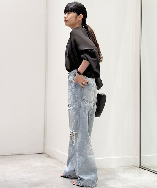 AP STUDIO（エーピーストゥディオ）の「*シアーブラウス（シャツ/ブラウス・レディース・ブラック・FREE）」の4枚目の写真