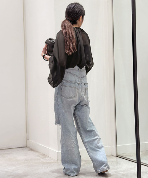 AP STUDIO（エーピーストゥディオ）の「*シアーブラウス（シャツ/ブラウス・レディース・ブラック・FREE）」の5枚目の写真