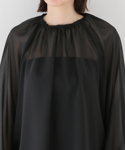 AP STUDIO購入★Garment dye Voile ブラウス シアーブラウス（シャツ/ブラウス）｜AP STUDIO（エーピーストゥディオ