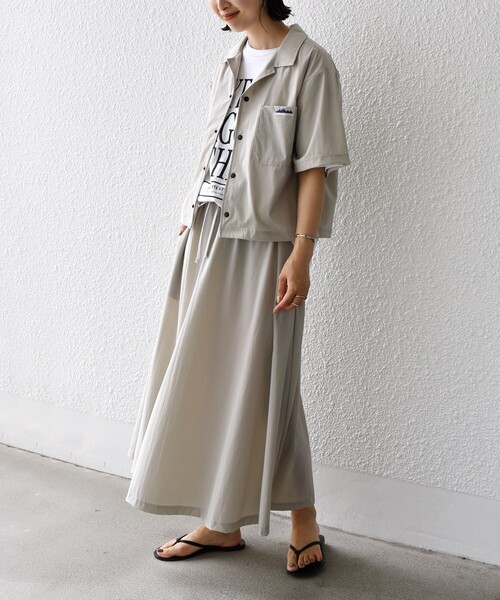 THOUSAND MILE(サウザンドマイル)の「* 〈洗濯機可能〉THOUSANDMILE 撥水 シャツ セットアップ◆(シャツ/ブラウス・レディース・ライトグレー/ブラック/ダークグレー・ONE SIZE)」の8枚目の写真