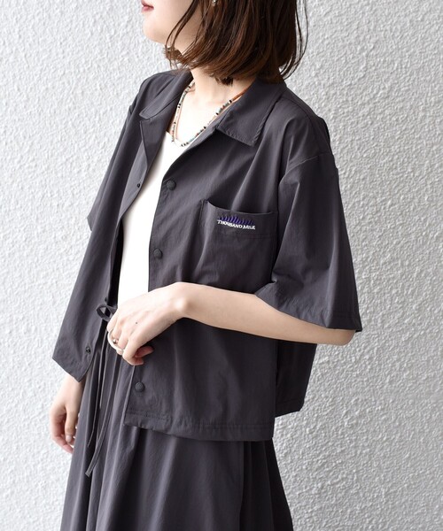 THOUSAND MILE(サウザンドマイル)の「* 〈洗濯機可能〉THOUSANDMILE 撥水 シャツ セットアップ◆(シャツ/ブラウス・レディース・ライトグレー/ブラック/ダークグレー・ONE SIZE)」の19枚目の写真